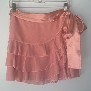 WINTER SPECIAL SALE‼️EUC Juicy Couture silk rayon wrap mini skirt